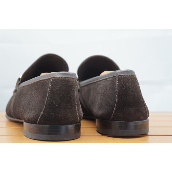 Ermenegildo Zegna Made In Italy Brown Suede Loafers Size 9.5 D Mens Dress Shoes main image 5